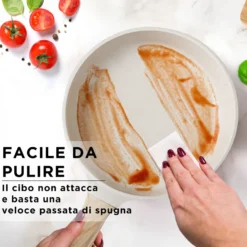 Batteria pentole 10 pezzi Bambù verde e crema