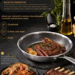 Batteria pentole 11 pezzi Chef Tri - Ply acciaio