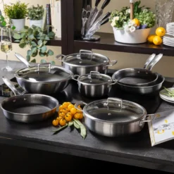 Batteria pentole 11 pezzi Chef Tri - Ply acciaio