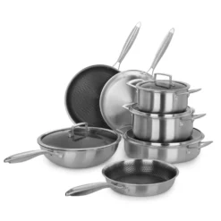 Batteria pentole 11 pezzi Chef Tri - Ply acciaio