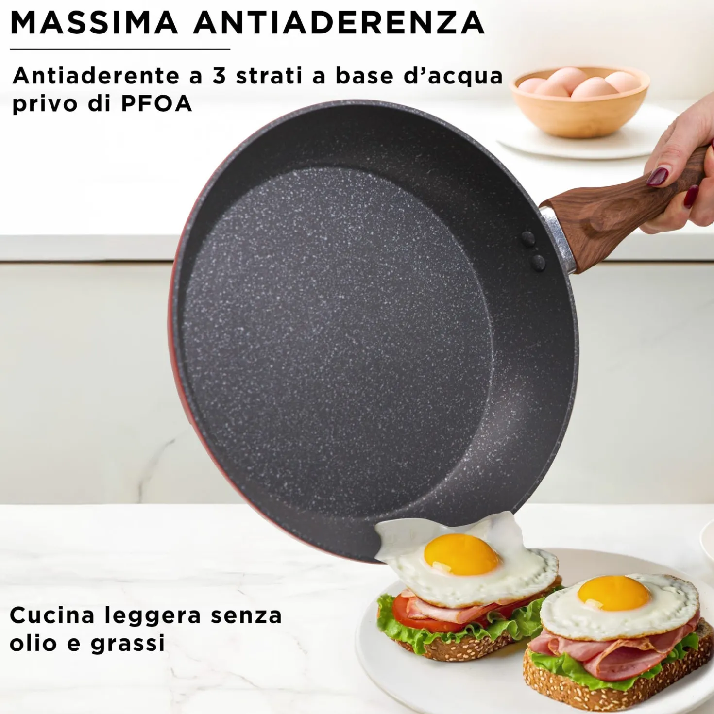 Batteria pentole 8 pezzi corallo Golden 5