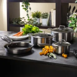Batteria pentole 8 pezzi Tri - ply