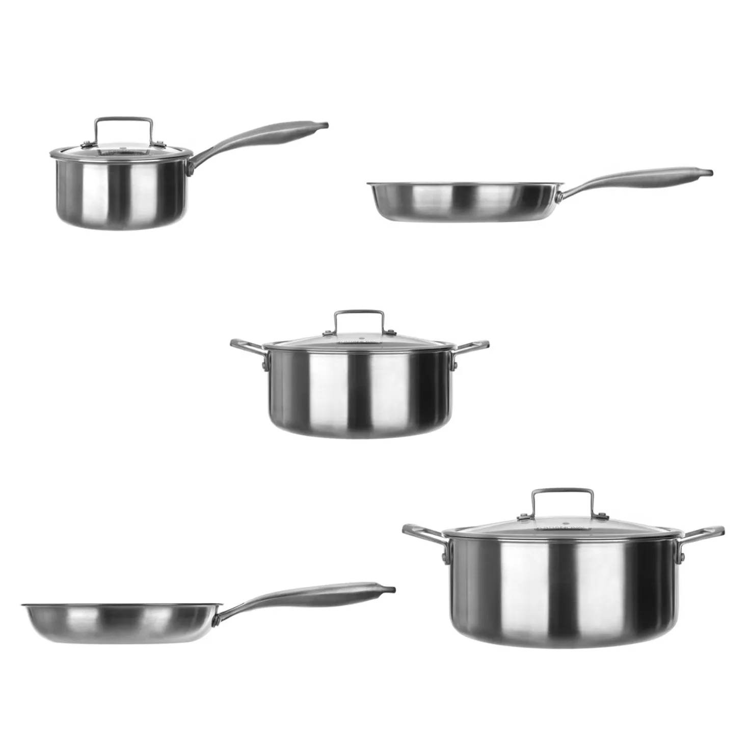 Batteria pentole 8 pezzi Tri - ply