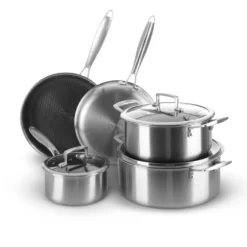 Batteria pentole 8 pezzi Tri - ply