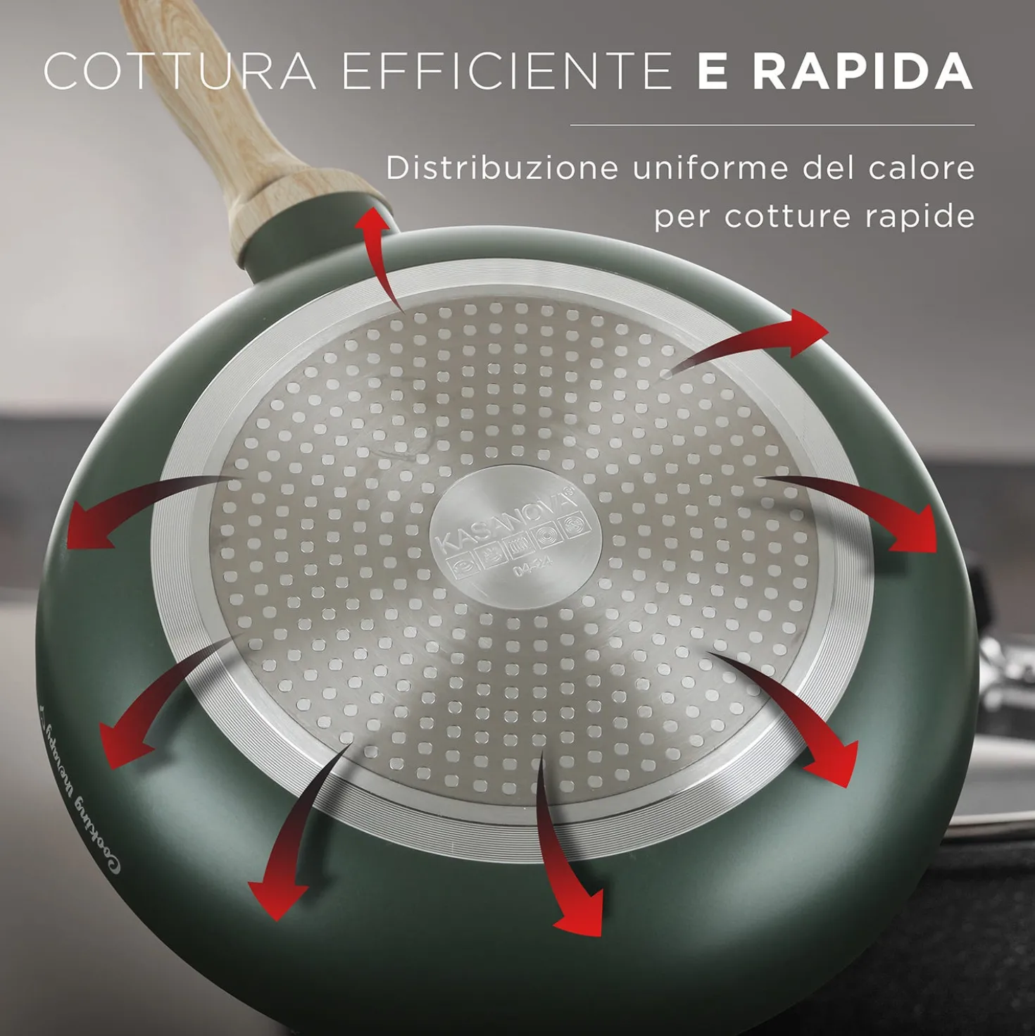 Batteria pentole 10 pezzi verde Cooking Therapy