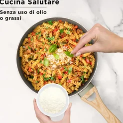 Batteria pentole 7 pezzi verde Cooking Therapy