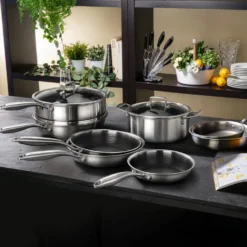 Batteria pentole 11 pezzi Versatile Tri - Ply acciaio