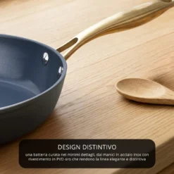Batteria 12 pezzi antiaderente ceramico Rhapsody nera