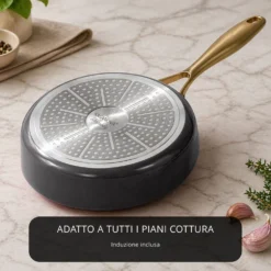 Batteria 12 pezzi antiaderente ceramico Rhapsody nera