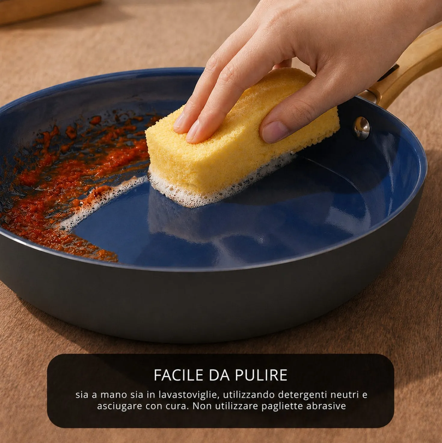 Batteria 12 pezzi antiaderente ceramico Rhapsody nera