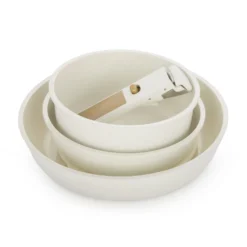 Batteria 6 pezzi con manico staccabile bianco