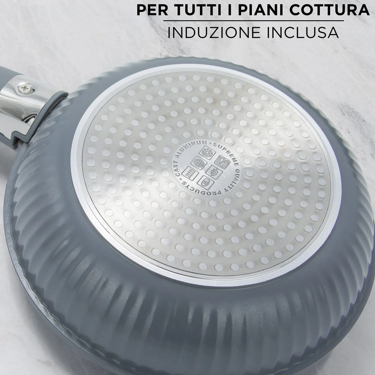 Batteria 9 pezzi Eaziclip grigia con manici staccabili