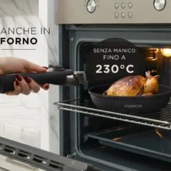 Batteria 9 pezzi Eaziclip nera con manici staccabili