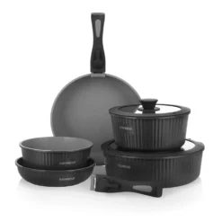 Batteria 9 pezzi Eaziclip nera con manici staccabili
