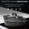 Batteria 9 pezzi perfetta per induzione New Petra Dark