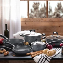 Batteria 9 pezzi perfetta per induzione New Petra Dark