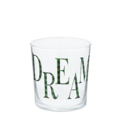 Bicchiere acqua decoro Dream tartan verde Xmas Carol