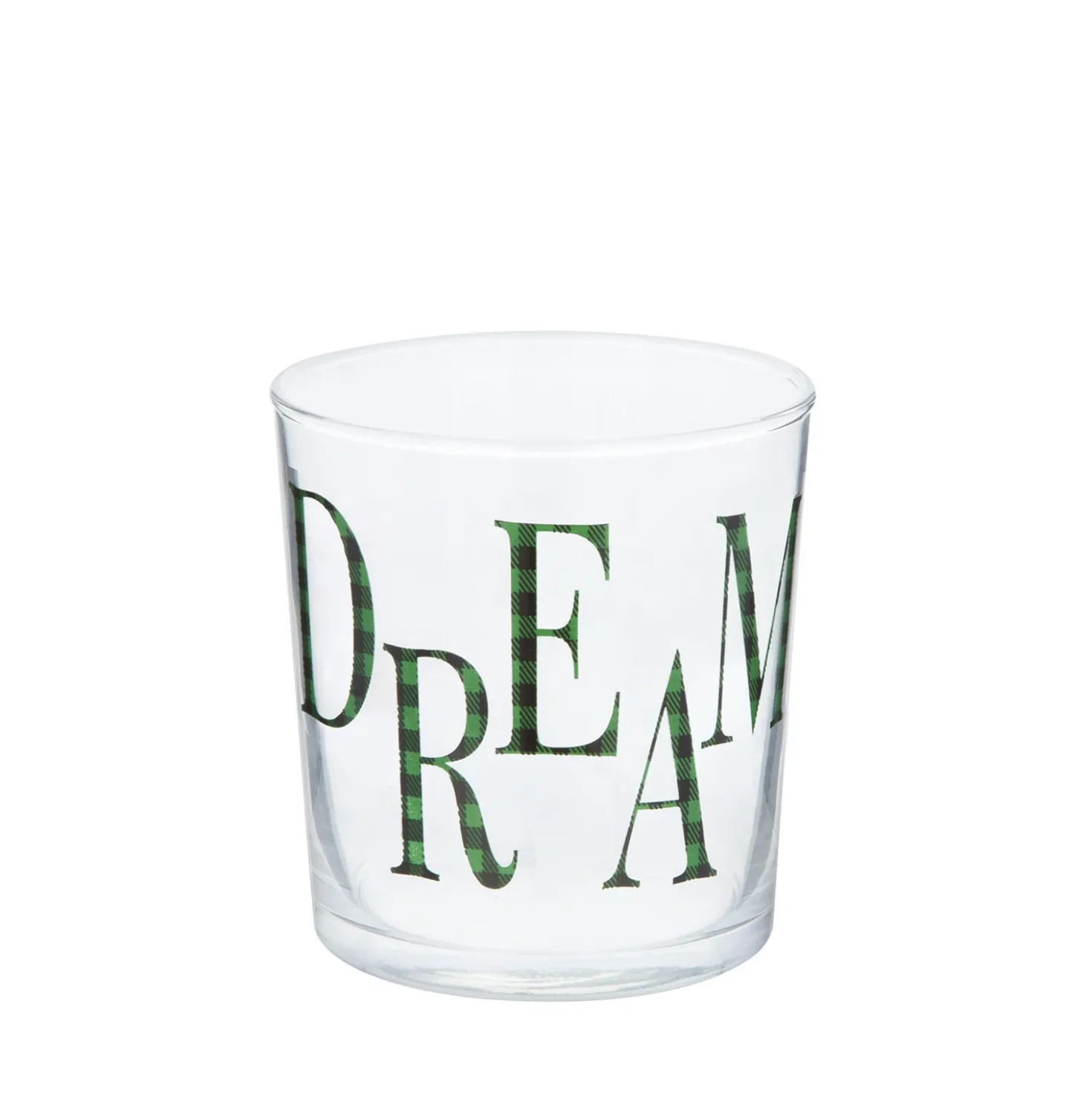 Bicchiere acqua decoro Dream tartan verde Xmas Carol