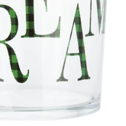 Bicchiere acqua decoro Dream tartan verde Xmas Carol