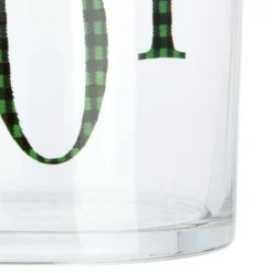 Bicchiere acqua decoro Joy tartan verde Xmas Carol