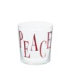 Bicchiere acqua decoro Peace tartan rosso Xmas Carol