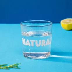 Bicchiere acqua in vetro scritta Naturale 360 ml