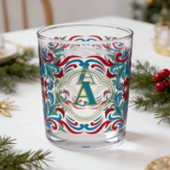 Bicchiere acqua lettera A Royal Garden