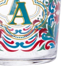 Bicchiere acqua lettera A Royal Garden