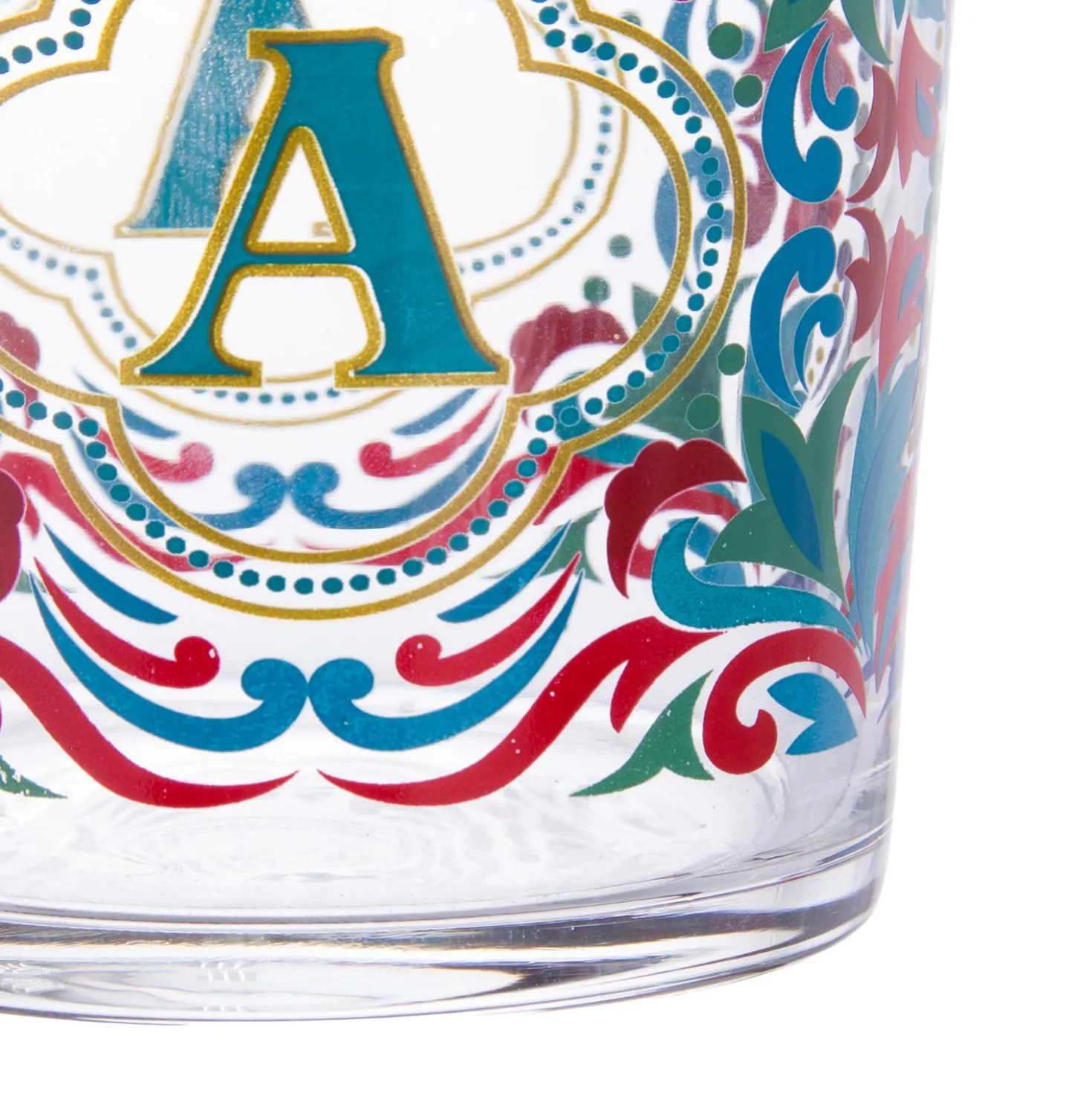 Bicchiere acqua lettera A Royal Garden