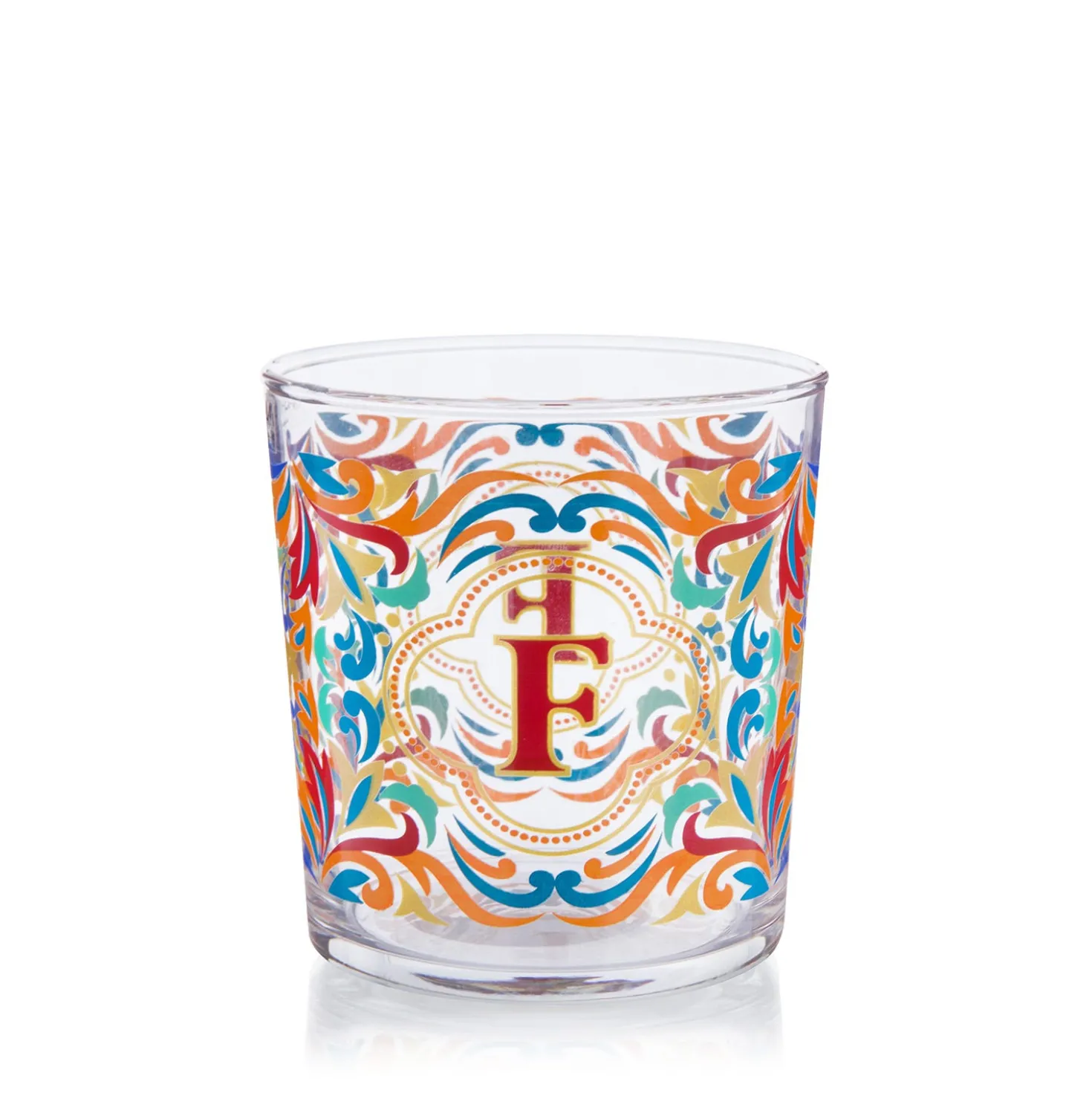 Bicchiere acqua lettera F Royal Garden