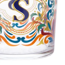 Bicchiere acqua lettera S Royal Garden