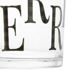 Bicchiere acqua Merry tartan verde Xmas Carol