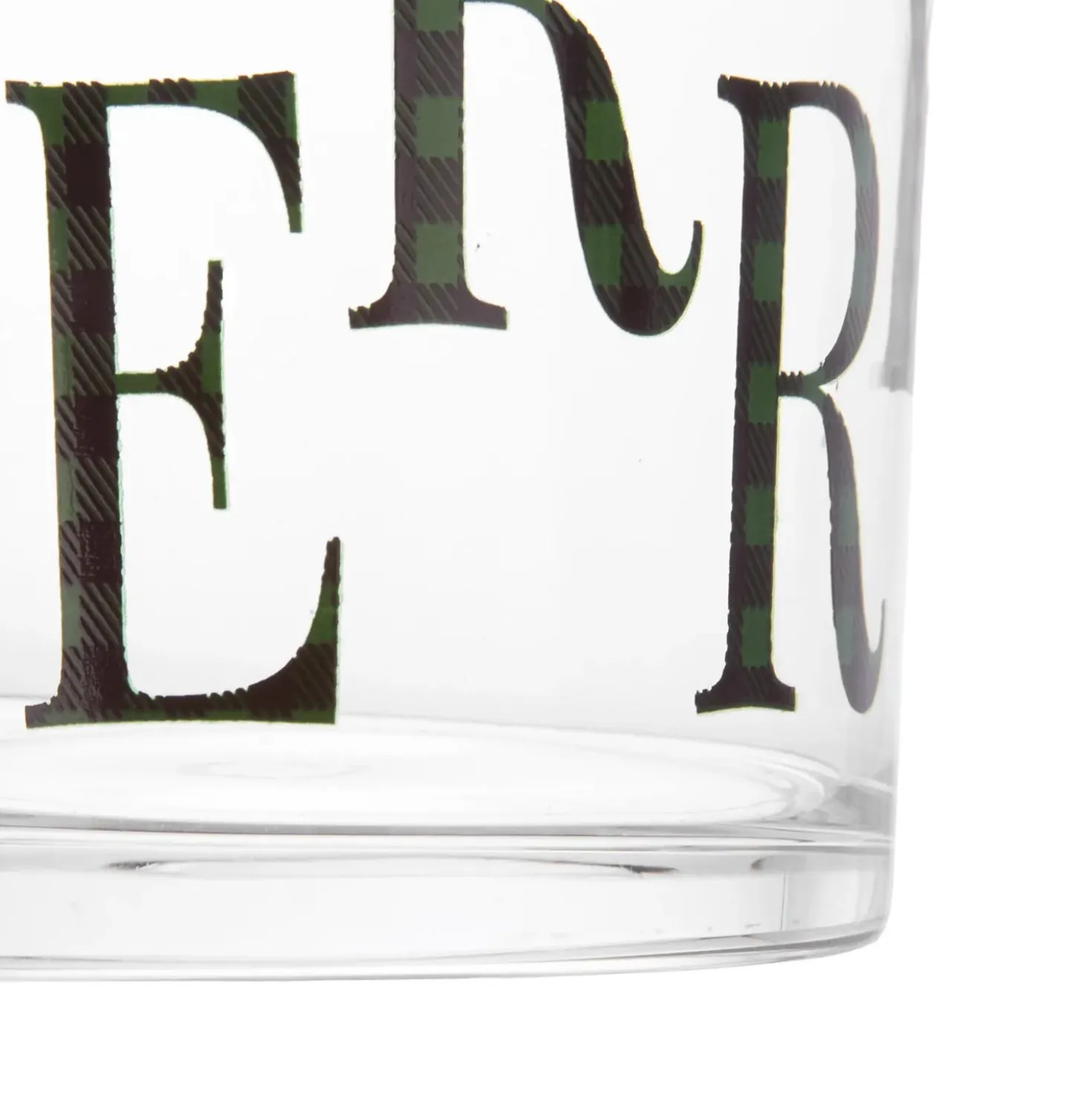 Bicchiere acqua Merry tartan verde Xmas Carol