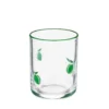 Bicchiere acqua vetro 410 ml decoro limone verde