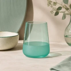 Bicchiere acqua vetro 420 ml verde Blaze