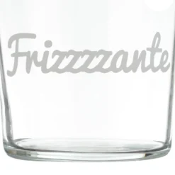 Bicchiere acqua vetro scritta Frizzante 360 ml