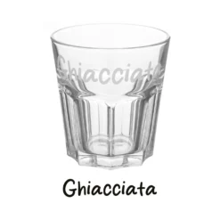 Bicchiere acqua vetro scritta Ghiacciata 290 ml