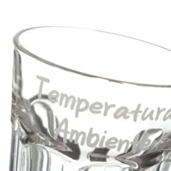 Bicchiere acqua vetro scritta Temperatura ambiente 290 ml