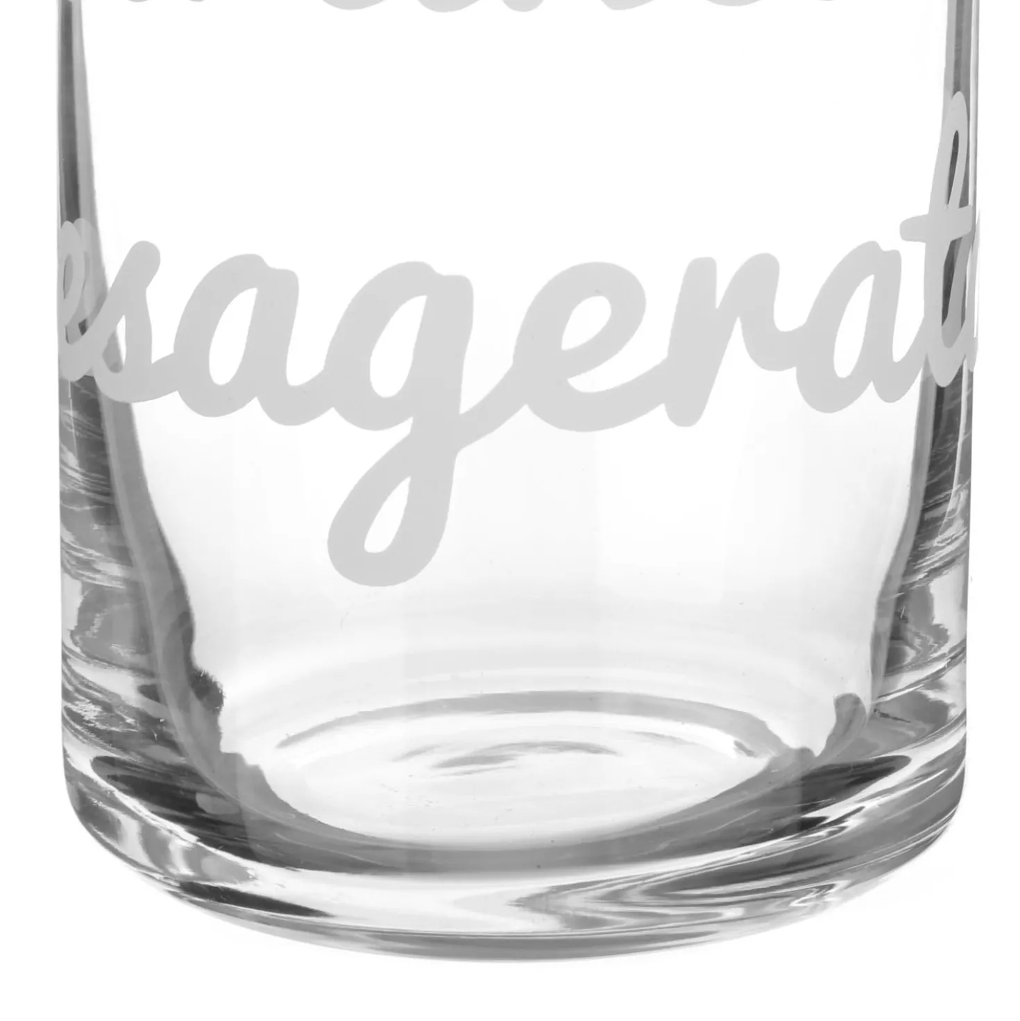 Bicchiere bibita in vetro scritta Arancia esagerata 470 ml