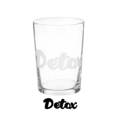 Bicchiere bibita in vetro scritta Detox 490 ml