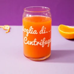 Bicchiere bibita in vetro scritta Voglia di centrifuga 470 ml