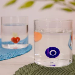 Bicchiere in vetro borosilicato 350 ml occhio greco