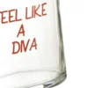 Bicchiere in vetro 360 ml scritta Diva