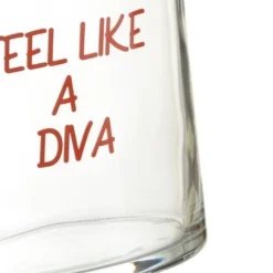 Bicchiere in vetro 360 ml scritta Diva