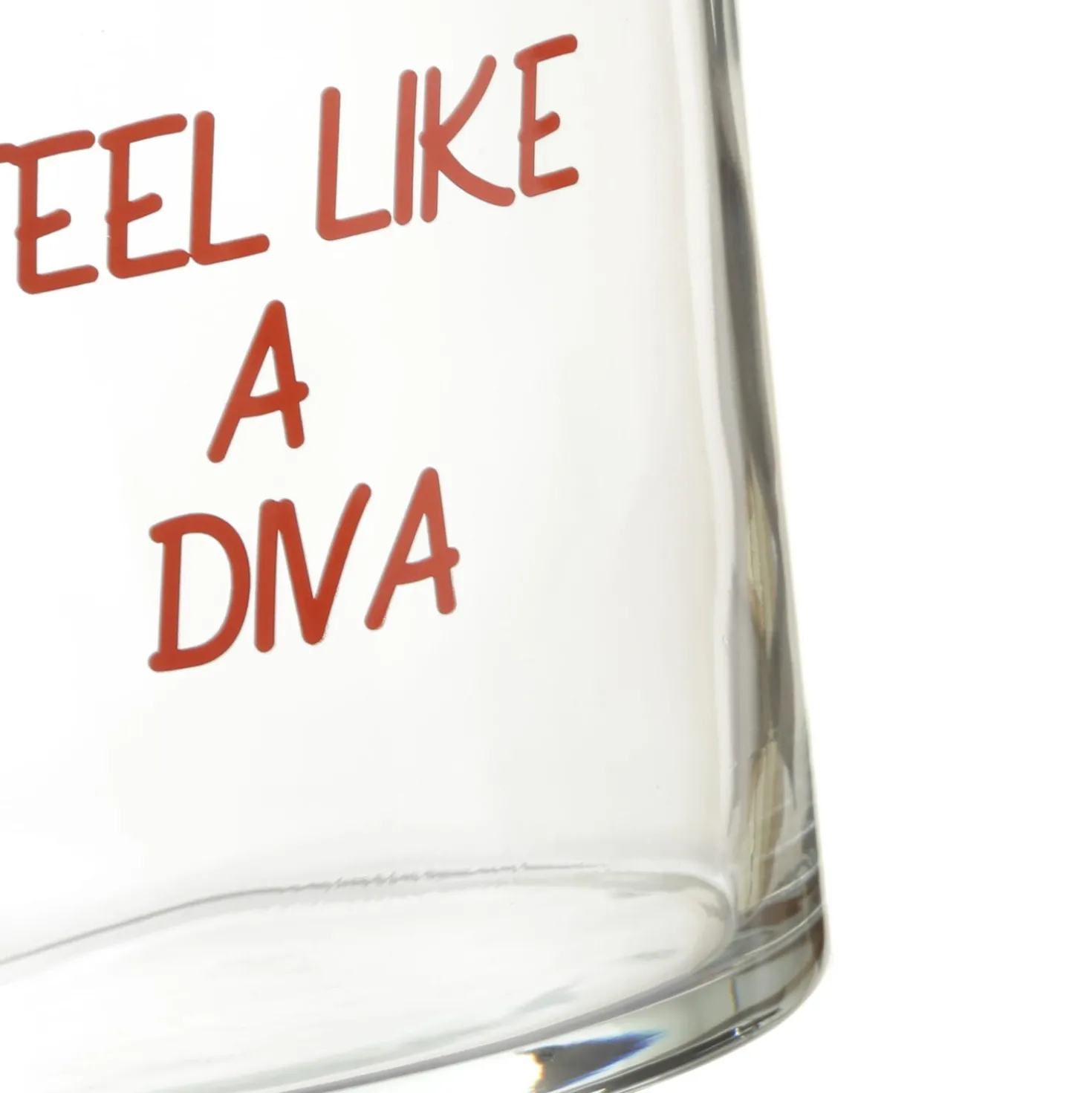 Bicchiere in vetro 360 ml scritta Diva