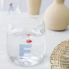 Bicchiere lettera E fungo in vetro borosilicato design Benny Setti