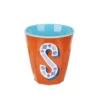 Bicchiere melammina arancione lettera S 280 ml Maiolika