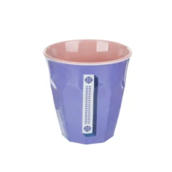 Bicchiere melammina viola lettera I 280 ml Maiolika