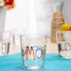 Bicchiere scritta Amore in vetro borosilicato, da 380 ml