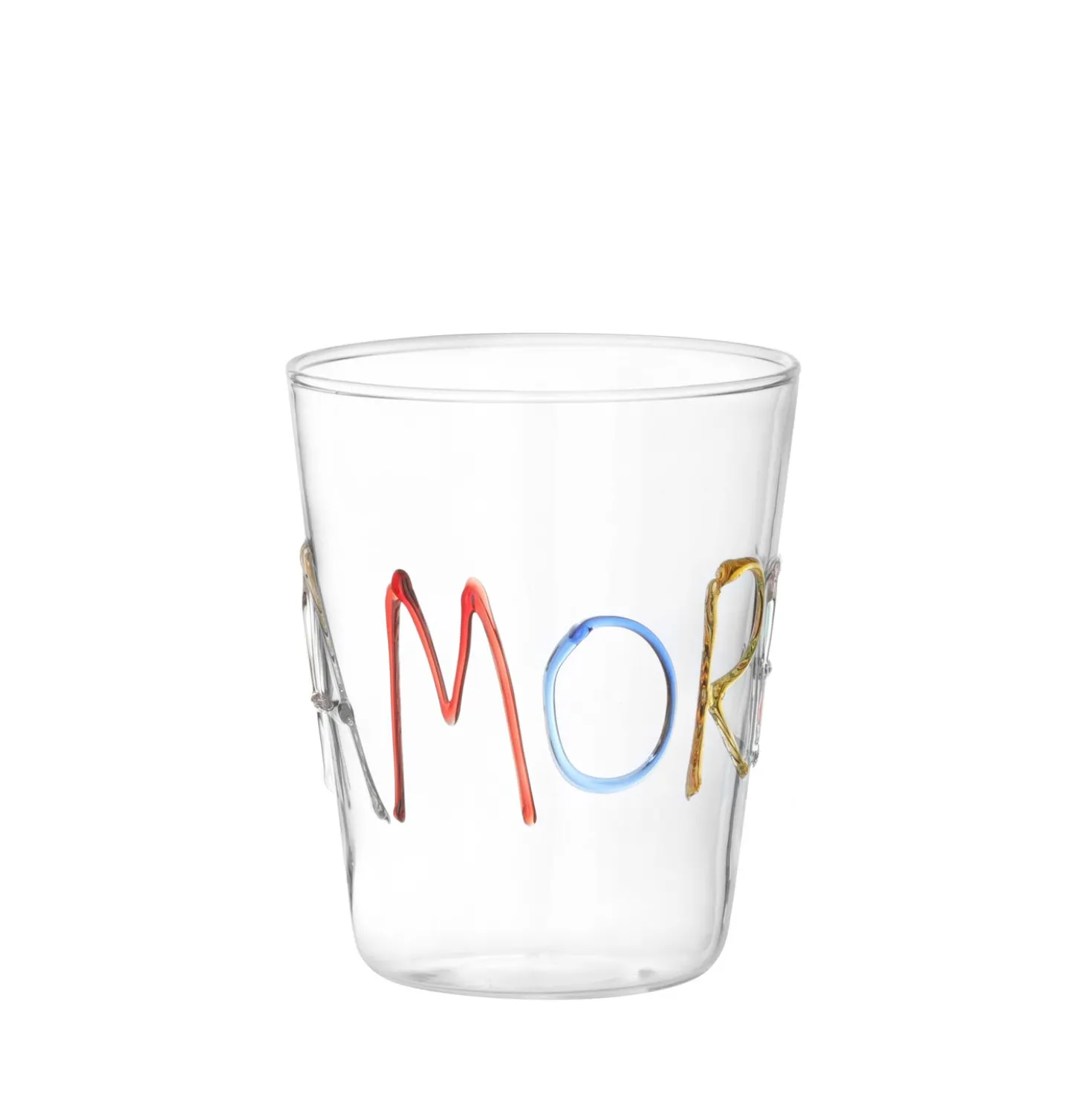 Bicchiere scritta Amore in vetro borosilicato, da 380 ml